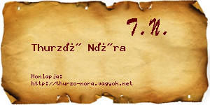 Thurzó Nóra névjegykártya