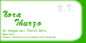 nora thurzo business card
